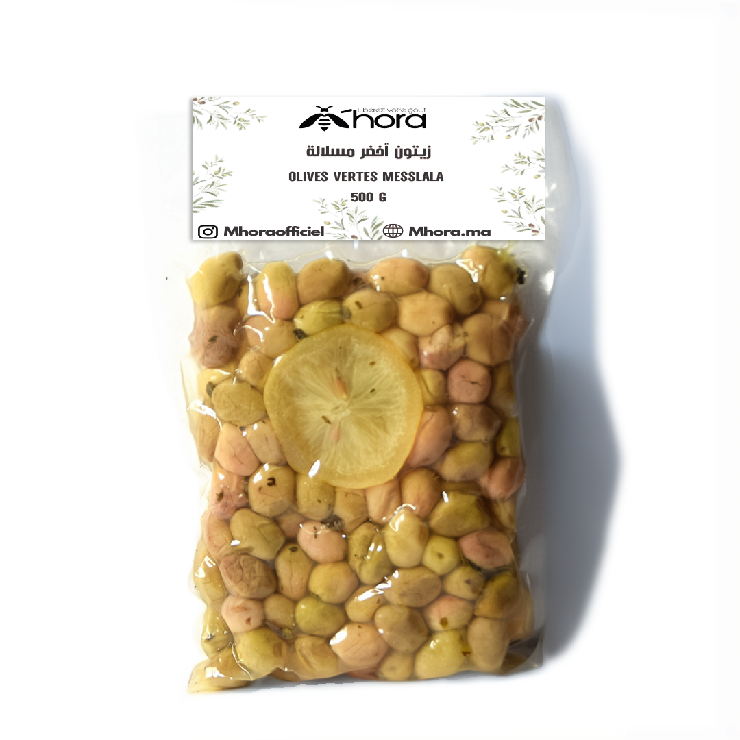 زيتون أخضر مسلالة OLIVES VERTES MESSLALA 500 G