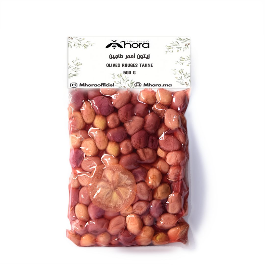 زيتون أحمر طاجين OLIVES ROUGES TAJINE 500 G